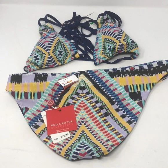 Red Carter Grand Bazaar Reversible Bikini - Picture 7 of 9